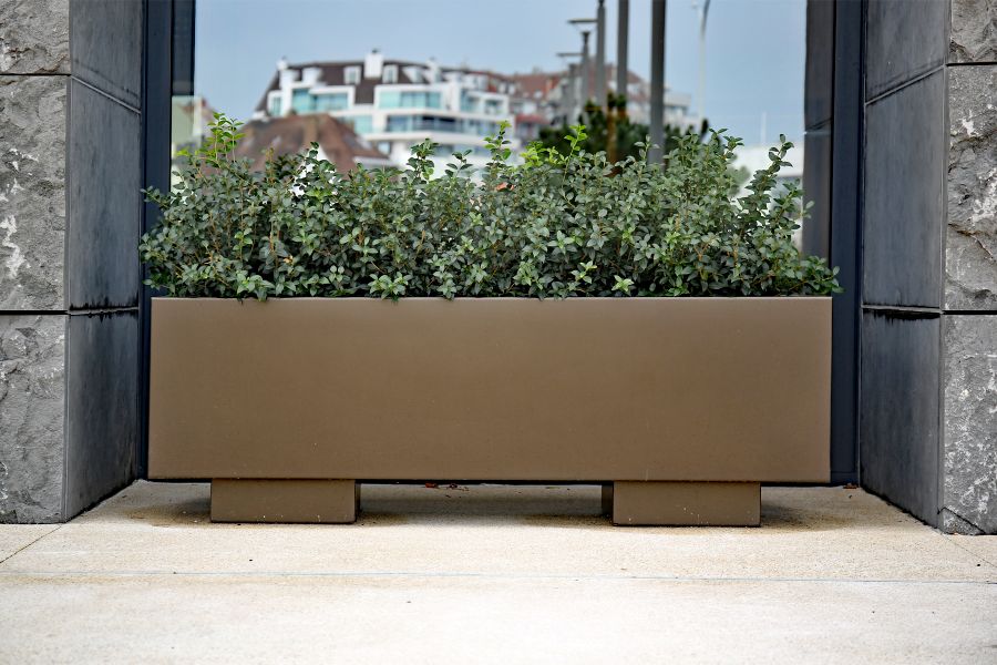 Pulver, Pulverbeschichtung, La Rigue Terrasse, Anodic Bronze