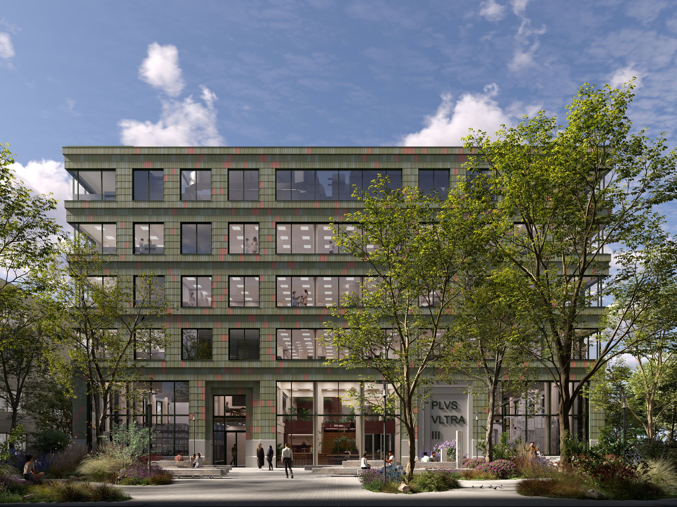 Plus Ultra III Fassade, Pulverlacke